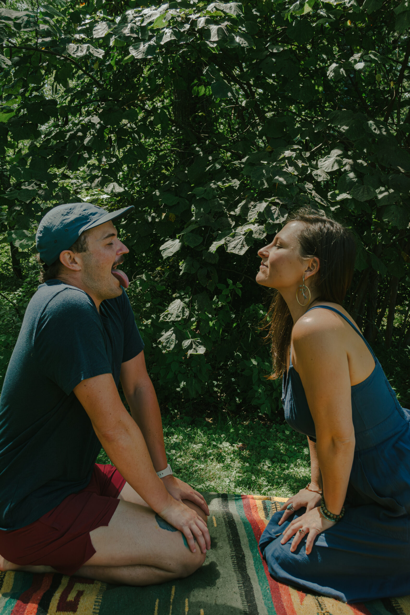 River going down a mountain green all around