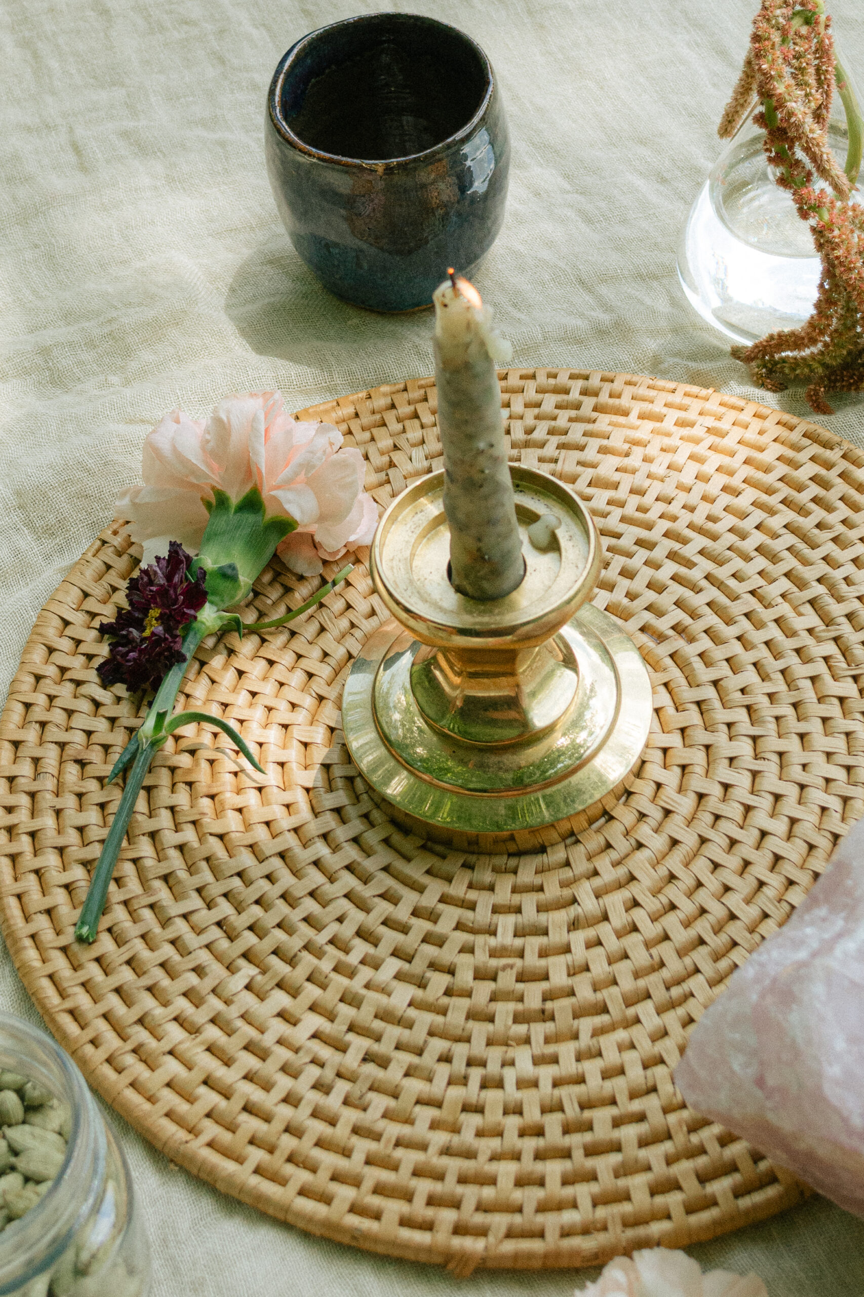 New Year’s Resolutions–It’s a No for Me Dog by Amberly Kelley-Dotson of Amble Wellbeing Book laying on a warm blanket with crafts and a small plant